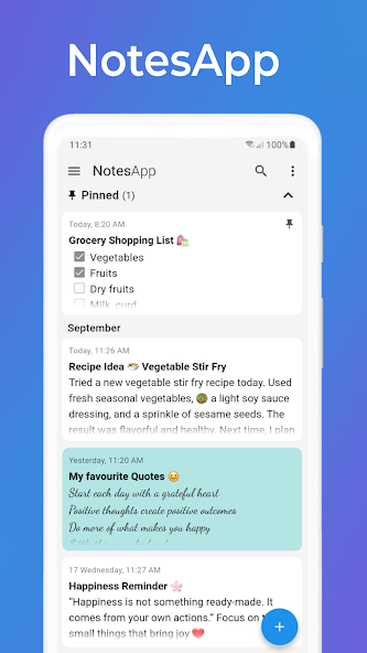 NotesApp screenshot 1