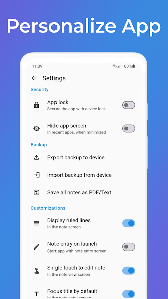 NotesApp screenshot 2