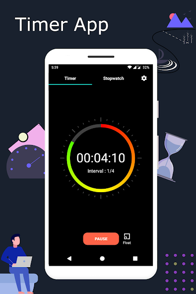 Timer Stopwatch App screenshot 1
